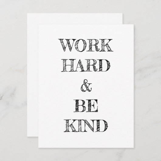 Werk hard en wees Poster (Voorkant / Achterkant)