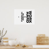 Werk hard en wees vriendelijk voor mensen Poster: Poster (Keuken)