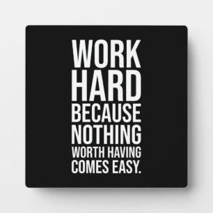 Werk hard - Gym, Hustle, Succes, Motivatie Fotoplaat