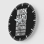 Werk hard - Gym, Hustle, Succes, Motivatie Grote Klok (Hoek)