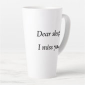 Werk Hard Life Grappig Quote Werken Laat Deadlines Latte Mok (Rechterhoek)