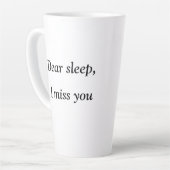 Werk Hard Life Grappig Quote Werken Laat Deadlines Latte Mok (Linkerhoek)