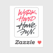 Werk hard met vlindervinylSticker Sticker (Vel)
