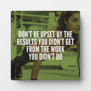 Werk hard - Motivatie gym-werkout voor vrouwen Fotoplaat