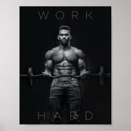 Werk hard | Motivatie spiering Poster