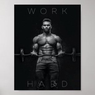 Werk hard   Motivatie spiering Poster