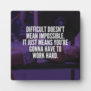 Werk hard - Motivatie vrouwenwerk Fotoplaat