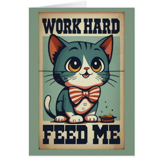 Werk hard Oude Cat (Voorkant)