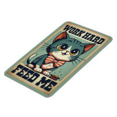Werk hard Oude Cat Magneet (Linkerzijde)