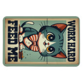 Werk hard Oude Cat Magneet (Horizontaal)