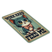 Werk hard Oude Cat Magneet (Rechterzijde)
