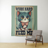 Werk hard Oude Cat Wandkleed (In situ)