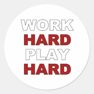 Werk hard.png ronde sticker
