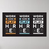 Werk hard poster (Voorkant)