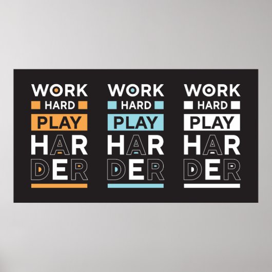 Werk hard poster (Voorkant)