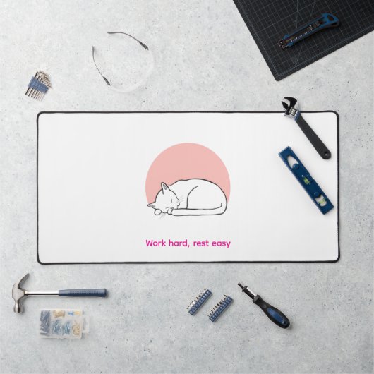 Werk Hard Rust Gemakkelijk - Minimalistische Slape Bureaumat (Werkstation)