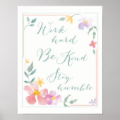 Werk hard Sint-juttemis Blijf in de menselijke kun Poster (Voorkant)