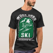 Werk Hard Ski Harder Workaholic en Ski Aholic T-shirt (Voorkant)