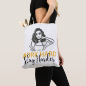 "Werk hard, sla harder" Motivatie Tote Bag (Dichtbij)
