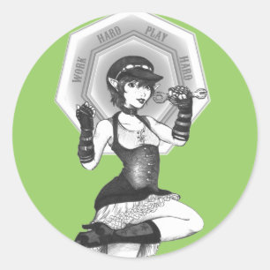 Werk Hard - Speel Hard Stickers