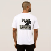 Werk hard, speel het Shirt van de Harder Werkoutpu (Achterkant volledig)