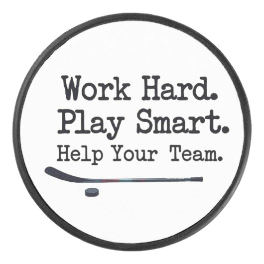 Werk hard. Speel slim. Help je team. PUCK (Voorkant)