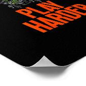 Werk Hard Speel zo hard ATV Quad Rijden Meme Poster (Hoek)