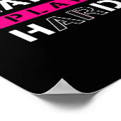 Werk hard, speel zo hard - Dag van de Arbeid Grapp Poster (Hoek)