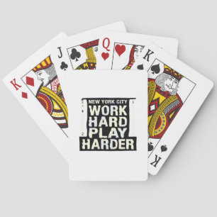 Werk Hard Speel Zo Hard - Dag van de Arbeid Grappi Pokerkaarten