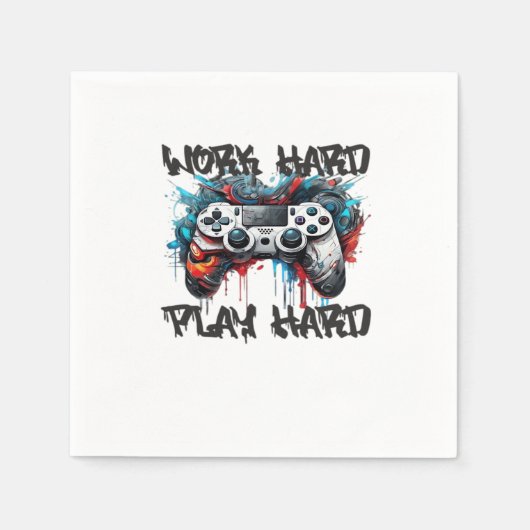 Werk hard, speel zo hard - Dag van de Arbeid Servet (Voorkant)