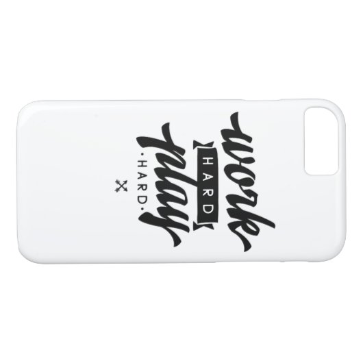 Werk Hard Speel zo hard Inspirerend quotes Classi Case-Mate iPhone Case (Achterkant (Horizontaal))