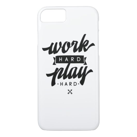 Werk Hard Speel zo hard Inspirerend quotes Classi Case-Mate iPhone Case (Achterkant)