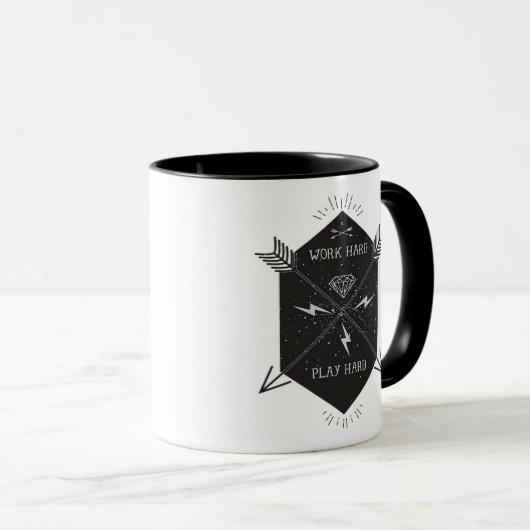 Werk hard Speel zo hard Klassiek Mok (Voorkant rechts)