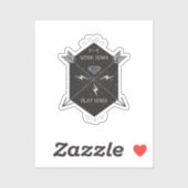 Werk hard Speel zo hard Klassiek Sticker (Vel)