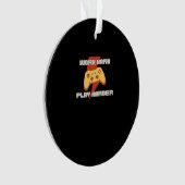 Werk Hard Speel zo hard Meme Quote Ornament (voorkant)