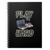 Werk hard Speel zo hard Motivatie tech en sport Notitieboek (Voorkant)