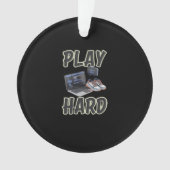Werk hard Speel zo hard Motivatie tech en sport Ornament (voorkant)