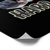 Werk hard Speel zo hard Motivatie tech en sport Poster (Hoek)