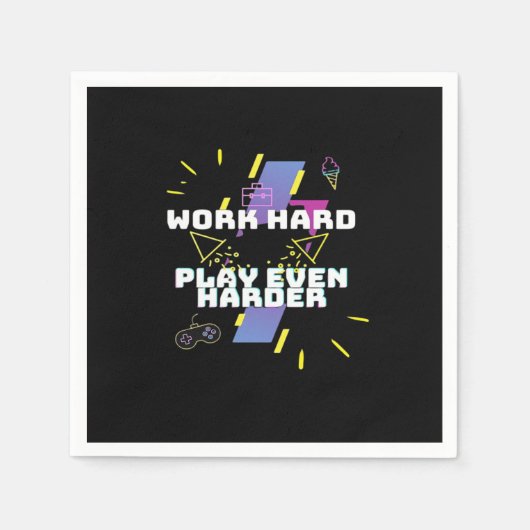 Werk hard, speel zo hard Premium Servet (Voorkant)