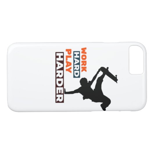 Werk Hard Speel zo hard Skateboarder Classic Case-Mate iPhone Case (Achterkant (Horizontaal))