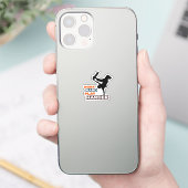 Werk Hard Speel zo hard Skateboarder Classic Sticker (Telefoon)