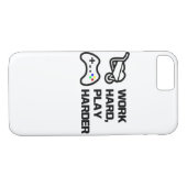 Werk hard, speel zo hard Statement Design Classic Case-Mate iPhone Case (Achterkant (Horizontaal))