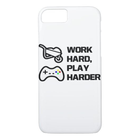 Werk hard, speel zo hard Statement Design Classic Case-Mate iPhone Case (Achterkant)