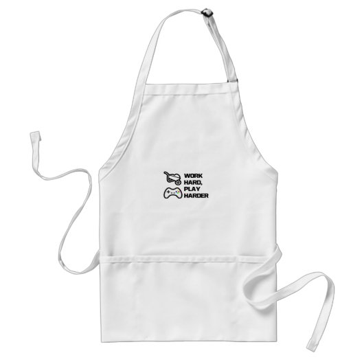 Werk hard, speel zo hard Statement Design Classic Standaard Schort (Voorkant)