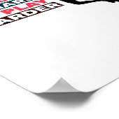 Werk hard Speel zo hard Vrouw basketbalspeler CL Poster (Hoek)