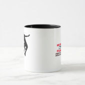 Werk Hard Speel zo hard Vrouw Skateboarder Classic Mok (Midden)