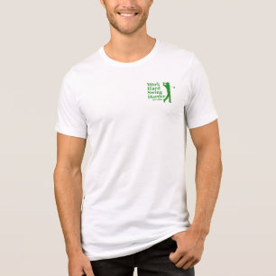 Werk Hard Swing Harder Grappig Golf Thema Tri-Blend Shirt