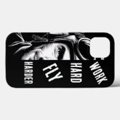 WERK hard, Vlieg Harder, Piloot, Strip Case-Mate iPhone Case (Achterkant (horizontaal))
