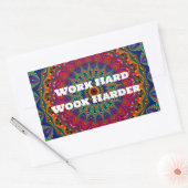 Werk hard, werk harder rechthoekige sticker (Envelop)