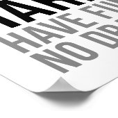 Werk hard werkt geen drama poster (Hoek)